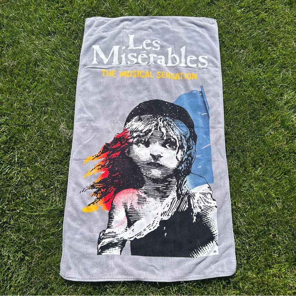 Vintage Broadway Les Miserables - The Music Sensation Beach Towel